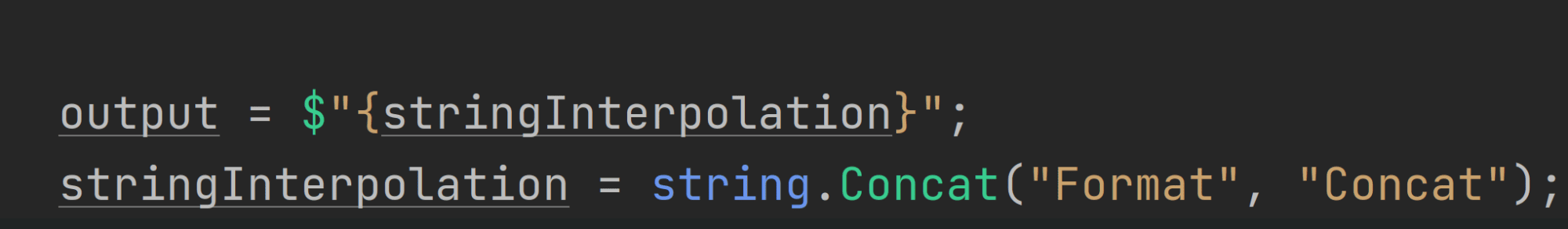 Interpolação de String